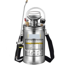 1.5-Gallon Stainless Steel Sprayer 16-Inch Wand 3.3-Ft Hose Pressure Gauge & Adjustable Nozzle