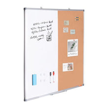 48" x 36" Whiteboard & Cork Board Combo with Aluminum Frame – 2-in-1 Magnetic for School Home Office
