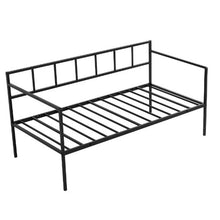 Twin Size Metal Daybed Frame with Under-Bed Storage Heavy-Duty Black No Trundle