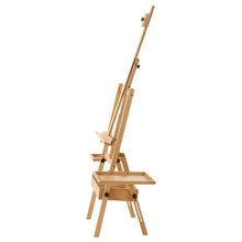 H-Frame Studio Easel 35.43-Inch Canvas Beech Wood Adjustable Height & Angle Storage Box & Trays