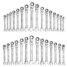 30-Piece Flex-Head Ratcheting Wrench Set SAE & Metric 72-Tooth Cr-V Steel