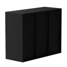 27-Compartment Wood Literature Organizer with Adjustable Shelves MDF Mail Center (Black & White)