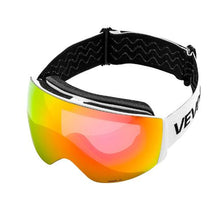 Frameless Ski Goggles with Pink Revo Spherical Lens OTG Anti-Fog for Men Women & Youth