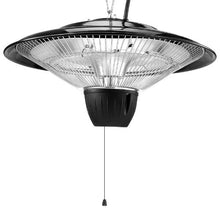 1500W Hanging Patio Heater, Outdoor/Indoor Electric Infrared Ceiling Heater with Pull Cord & Adjustable Chain, IP34 Rated for Porch, Patio, or Studio