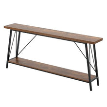 70.9" Narrow Console Sofa Table, 2-Tier Metal Frame