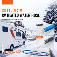 30FT Heated RV Water Hose-Self-Regulating, Antifreeze Protection to -45°F, BPA & Lead-Free, 5/8" I.D. with 3/4" GHT Adapter