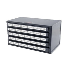 Drill Bit Dispenser Cabinet 5-Drawer Organizer for 33/64"–63/64" Steel Drill Bits Stackable with Labels