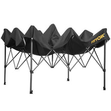 10x10 Ft Pop-Up Canopy Tent Instant Gazebo with Removable Sidewalls & Wheeled Bag UV & Waterproof Outdoor Shelter for Party Garden Backyard (Black)