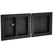 16 x 16 & 16 x 20 Inch Recessed Shower Niche Triple Shelf Waterproof Ready for Tile (Black)