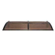 38 x 78 in Door Awning Polycarbonate Canopy with Metal Brackets (Brown)