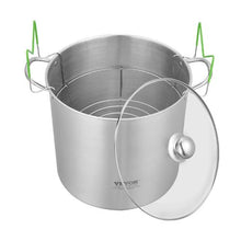 9-Piece Canning Kit Stainless Steel Water Bath Set with Pot Rack Funnel Tongs & Jar Lifter