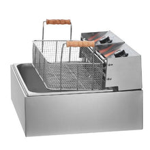 Commercial Deep Fryer 3000W Electric Turkey Fryer 18Qt/17L Stainless Steel with 3 Baskets (Silver)