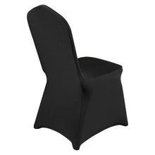 50PCS Stretch Spandex Folding Chair Covers Universal Fitted Washable Slipcovers for Wedding Banquet Party & Dining (Black)