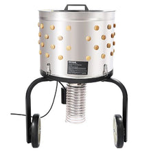 Chicken Plucker Machine – 20" Stainless Steel Drum 108 Soft Fingers 500W Poultry Defeathering Equipment with Debris Collection