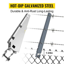 Heavy Duty 45° Barbed Wire Arms for 1-3/8" Chain Link Fence Top Rails Hot Dip (Pack of 10)