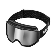 Ski Goggles with Silver Mirror Cylindrical Lens OTG Anti-Fog Goggles for Men Women & Youth