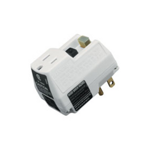 120V 15A Single Outlet Right Angle GFCI Adapter White 14650006-6 (Pack of 6)