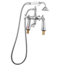 Clawfoot Tub Faucet Deck-Mount Bathtub Filler with Handheld Shower Chrome 360° Spout & 59" Hose