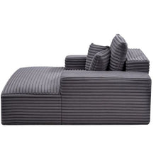 48-Inch Boneless Chaise Lounge Chair Oversized Upholstered Sofa with Pillows and Armrests