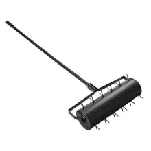 21-Inch Rolling Lawn Aerator 33 Iron Spikes Detachable Handle Heavy-Duty