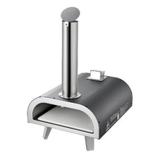 Dual Fuel Outdoor Pizza Oven 16" Wood & Propane Gas Pizza Maker with Thermometer Portable (Black)