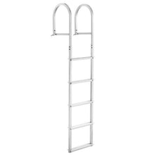 Removable 5-Step Dock Ladder 500 lbs Capacity Aluminum Nonslip Steps DLS5