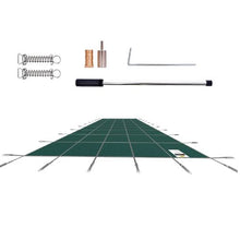 18x36 ft Inground Pool Safety Cover Mesh Winter Cover (Green)