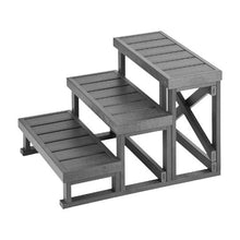 3-Step Hot Tub Steps 27.5" Wide 350 lb Capacity Non-Slip Spa Stairs for Hot Tubs Pools & RVs