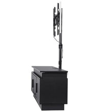 60 In TV Stand with Mount for Up to 75 In TVs Entertainment Center with Power Outlet & LED Lights Adjustable Console with 3 Storage Tiers