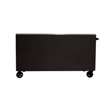 72” RS Pro Black 16 Drawer Roller Cabinet with Stainless Steel BK04072164