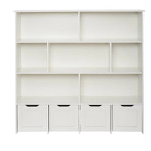 Wooden Toy Storage Organizer with 4 Drawers for Kids Room, Nursery, Living Room – (White)