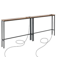 Behind Couch Narrow Console Table with Power Outlets 2-Pack
