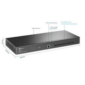 JetStream 8-Port 10GE SFP+ L2+ Managed Switch TPL-TL-SX3008F