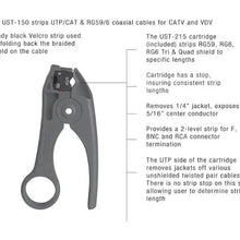 RG59 and RG6 Cables and CAT/TP Twisted Pair Cables Stripping Tool for UST-150