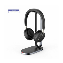 BH76 Teams Bluetooth Business Headset with Charging Stand USB-A Black YEA-BH76-STND-TEAMS-BLK-USBA
