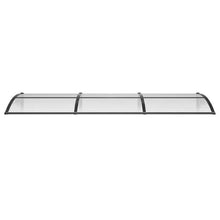 38 x 117 in Door Awning Canopy, Polycarbonate Front Door Cover Rain & UV Protection (Clear)