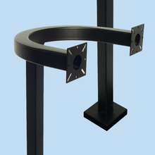 42" Steel Gooseneck Pedestal with Dual Mounting Plates PS042B-UDP