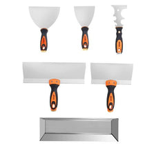 6-Piece Drywall Knife Set – Includes Scraper Putty Knives Taping Knives & Mud Pan for Home