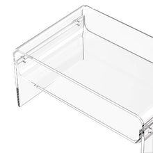 Clear Acrylic 2-Tier Coffee Table with Storage Shelf 19.7 x 31.5 x 15-Inch