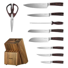 15-Piece Kitchen Knife Set with Block & Sharpener High Carbon Stainless Steel