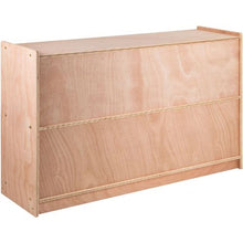 20-Compartment Cubby Mobile Storage Cabinet 4 x 5 Classroom Shelf Natural