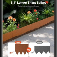 40 x 8 Inch Rust-Resistant Garden Edging Border Steel Landscape Edging B40X8in-6 (Pack of 6)