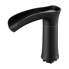 Roman Tub Faucet 3-Hole Waterfall Bathtub Faucet Set with 2 Handles Deck-Mount Matte Black Zinc Alloy