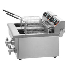 Commercial Deep Fryer 3000W Dual Tank Electric Countertop Fryer 2 x 11.6Qt Stainless Steel with Baskets & Temp Control