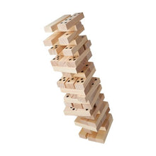 Tumbling Timber Toy, 54-Piece Wooden Stacking Game with Carry Bag & Scoreboard, Indoor/Outdoor Fun
