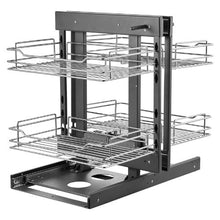 24 X 18 In 2 Tier 4 Shelf Blind Corner Pull Out Organizer Chrome for Kitchen YG-XGW-4-9-2