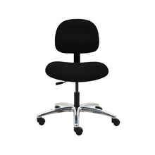 17" H - 22" H Desk Height Fabric Chair No Arms AL12-F-BLACK-351 Black