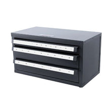 Drill Bit Dispenser Cabinet 3-Drawer Steel Organizer for 1-13mm Drill Bits Stackable with Labels