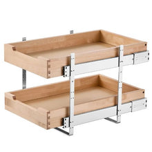 14X21 inch Pull Out Cabinet Organizer Soft Close Wood Drawe for home WD-1421 (2 Layers)