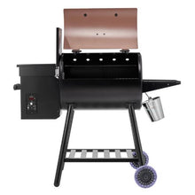 8-in-1 Wood Pellet Grill Smoker 456 sq. in. with Digital Controller Meat Probe 500°F Max – (Black)